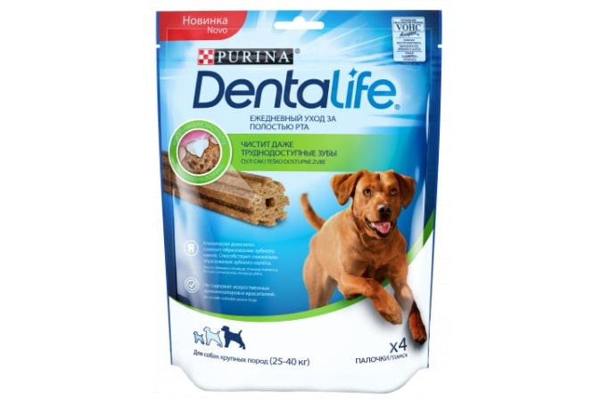 Dentalife лакомство для собак крупных пород