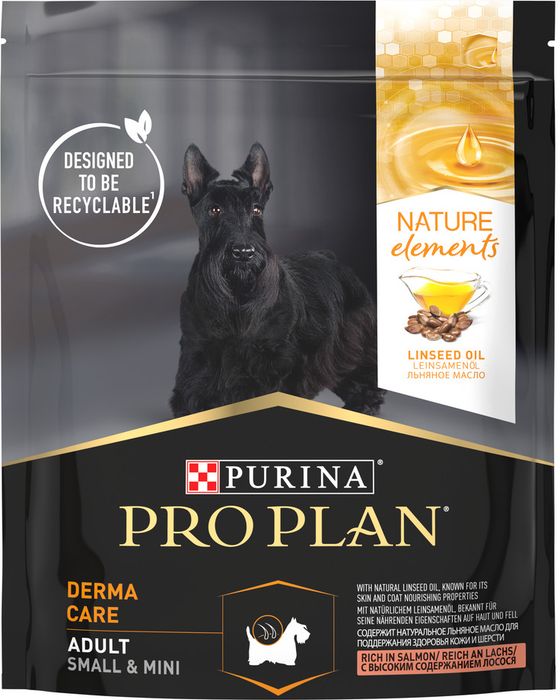 Pro Plan Nature Elements корм для взрослых собак мелких и карликовых пород, лосось