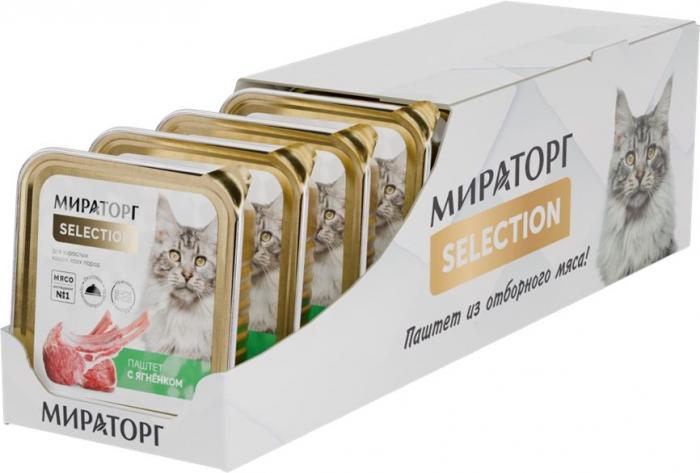Мираторг Selection влажный корм для кошек, паштет с ягненком