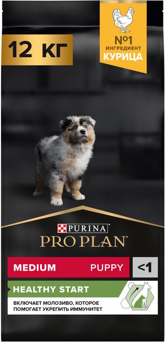 Сухой корм Pro Plan® Healthy Start для щенков средних пород, с высоким содержанием курицы