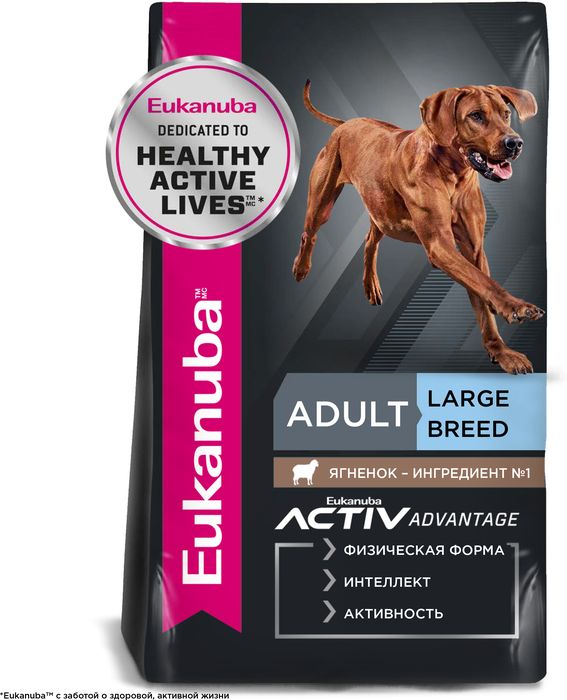 Eukanuba Adult Large Breed сухой корм для собак крупных пород с ягненком и рисом