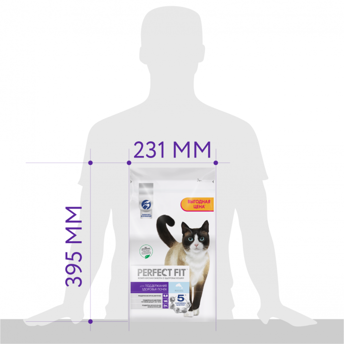 Perfect Fit Здоровье почек корм для взрослых кошек, с лососем