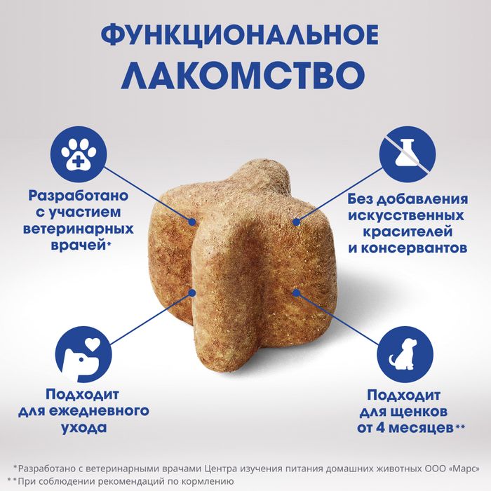 Perfect Fit Oral Care лакомство для собак малых пород, для поддержания здоровья зубов и полости рта, с говядиной и добавлением мяты