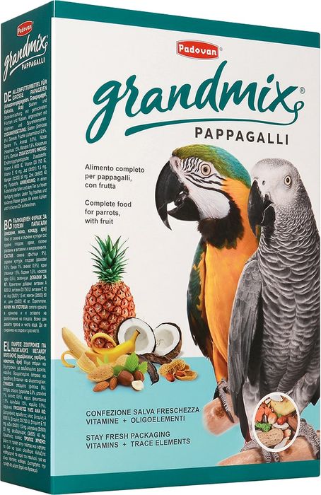 Padovan Grandmix Pappagalli корм комплексный для крупных попугаев