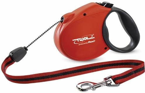 Flexi-Triol Flexi Triol STANDARD Soft Red L 50кг/5м поводок-рулетка трос, красный