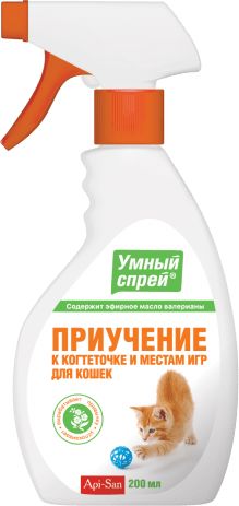Апи-Сан НПФ Умный спрей "Приучение к когтеточке и местам игр" для кошек 200мл