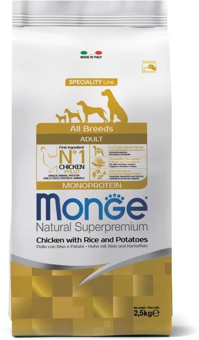 Monge Speciality Line сухой корм для собак всех пород и возрастов, курица с рисом и картофелем