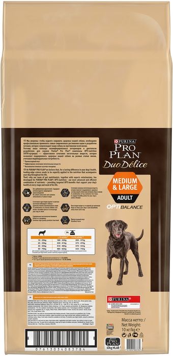Pro Plan Duo Delice корм для взрослых собак средних и крупных пород, говядина
