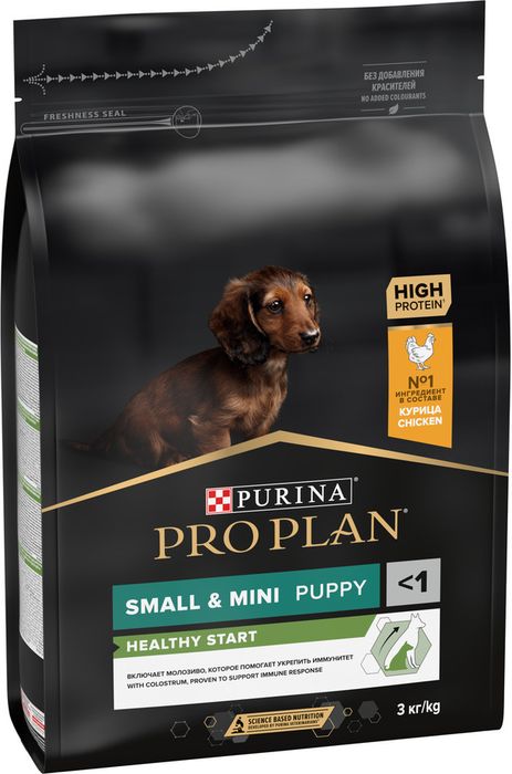Сухой корм Pro Plan® Healthy Start для щенков мелких и карликовых пород, с высоким содержанием курицы