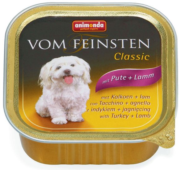 Animonda Vom Feinsten Classic консервы для собак с индейкой и ягненком
