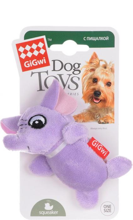 GiGwi игрушка для собак слон с двумя пищалками
