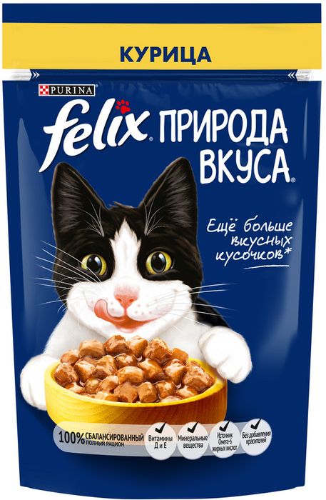 Влажный корм Felix® Природа вкуса для взрослых кошек, с курицей в соусе