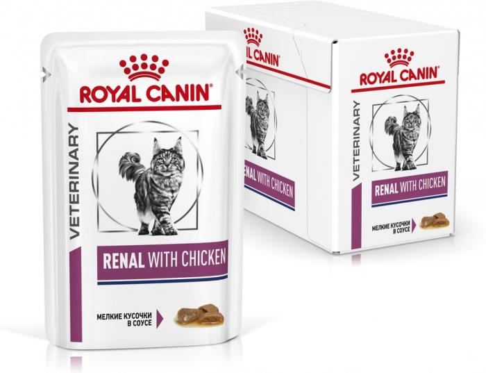 Royal Canin Renal лечебный корм для кошек при хронической почечной недостаточности с курицей