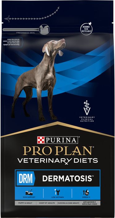 Сухой корм для щенков и взрослых собак диетический Pro Plan® Veterinary Diets для поддержания здоровья кожи при дерматозах и выпадении шерсти, Пакет