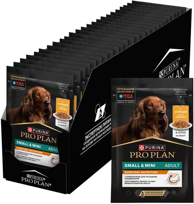 Влажный корм Pro Plan® для взрослых собак мелких и карликовых пород, с курицей в соусе