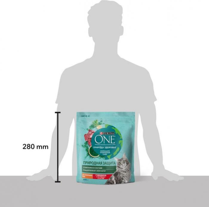 Сухой корм Purina ONE® Природа Здоровья® для стерилизованных кошек и кастрированных котов, с высоким содержанием говядины