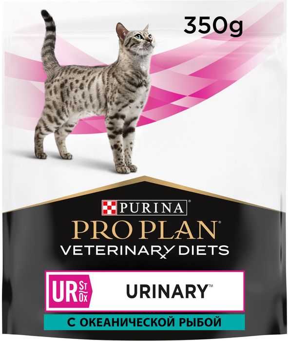 Сухой корм для взрослых кошек диетический Pro Plan® Veterinary Diets UR St/Ox при болезни нижних отделов мочевыводящих путей, с океанической рыбой, Пакет