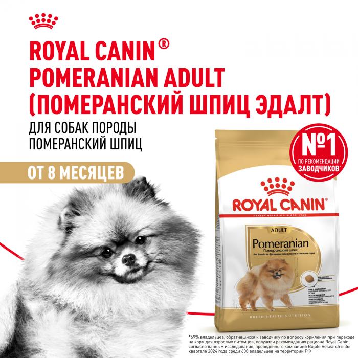Royal Canin корм для взрослых собак породы Померанский Шпиц