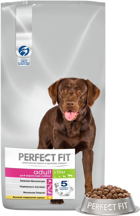 Perfect Fit сухой корм для собак средних и крупных пород с курицей