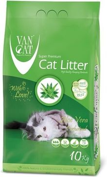 Van Cat Aloe Vera комкующийся наполнитель для кошачьих туалетов, без пыли, с ароматом алоэ вера