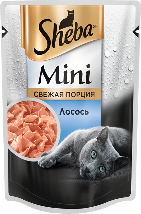 Sheba Mini влажный корм для кошек с лососем