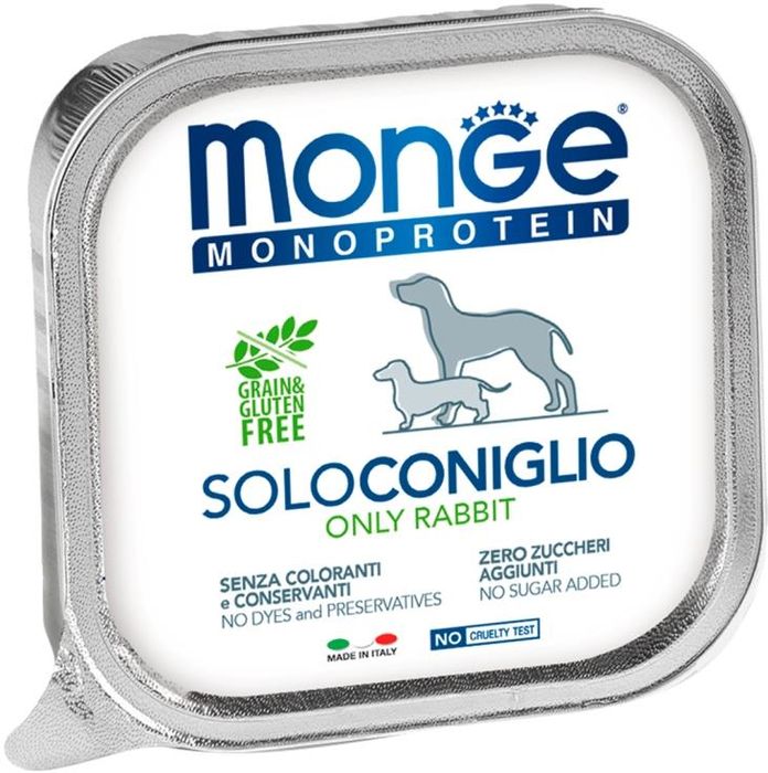 Monge Dog Monoproteico Solo влажный корм для собак паштет из кролика