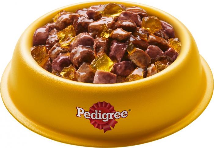 Pedigree влажный корм для собак с телятиной и печенью в желе