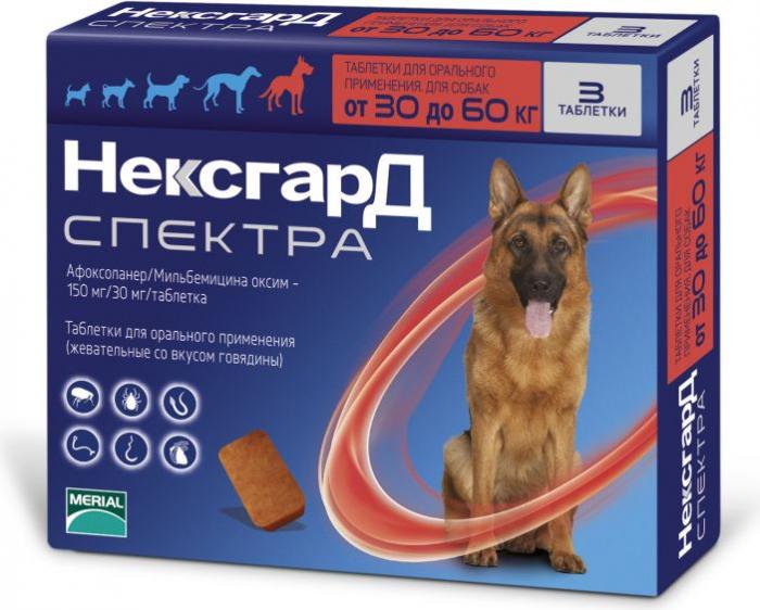 Boehringer Ingelheim Нексгард Спектра таблетки для собак 30-60 кг, от клещей, гельминтов и блох