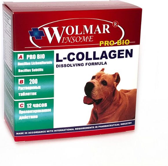 Wolmar Winsome Pro Bio L-Collagen комплекс для собак, для восстановления сухожилий и связок