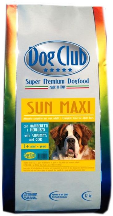 Dog Club Sun Maxi корм для собак крупных пород, гипоаллергенный, с рыбой