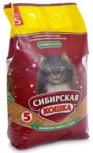 Сибирская Кошка Универсал впитывающий минеральный наполнитель для кошачьих туалетов