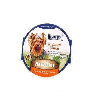 Happy Dog влажный корм для собак нежый паштет с курицей и уткой