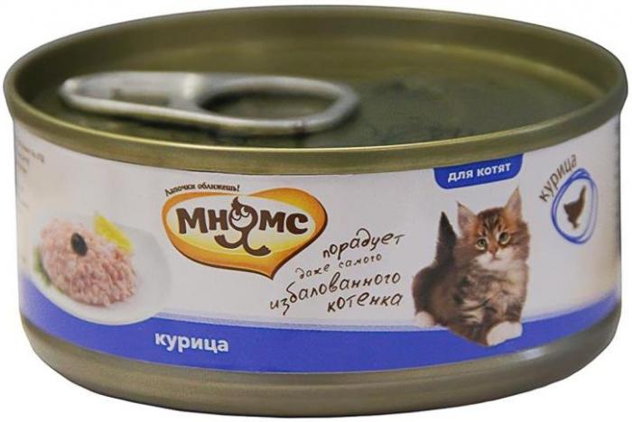 Мнямс влажный корм для котят с курицей в нежном желе