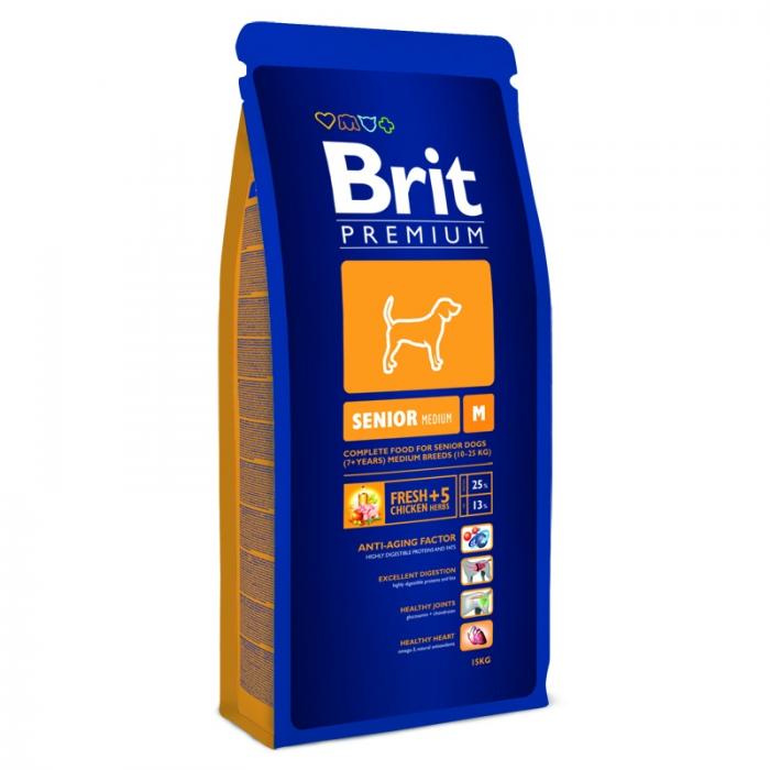 Brit Premium Senior M сухой корм для пожилых собак средних пород
