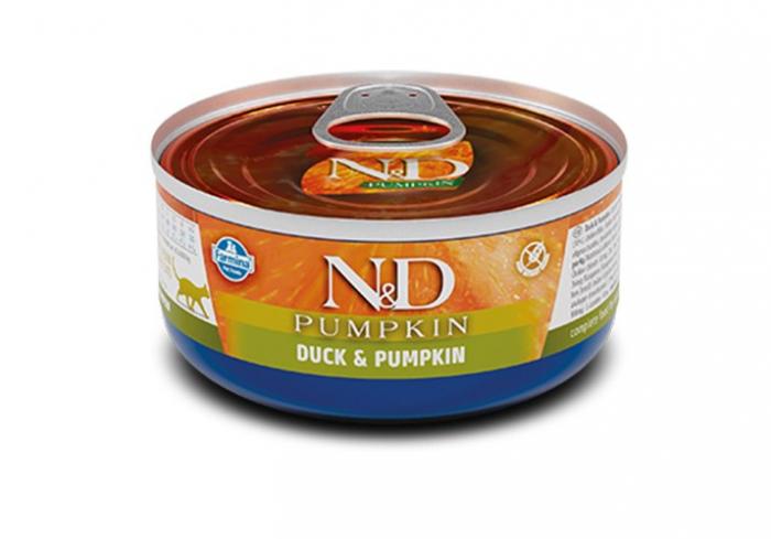 Farmina N&D Pumpkin влажный корм для кошек, утка с тыквой