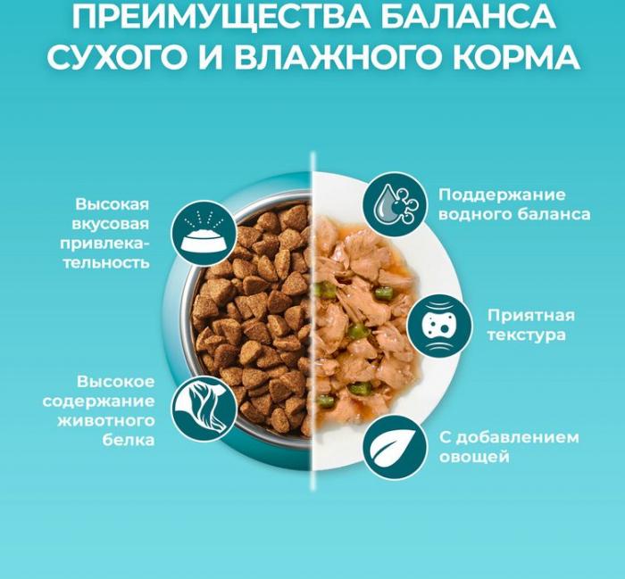 Влажный корм Purina ONE® для стерилизованных кошек, с курицей и зеленой фасолью