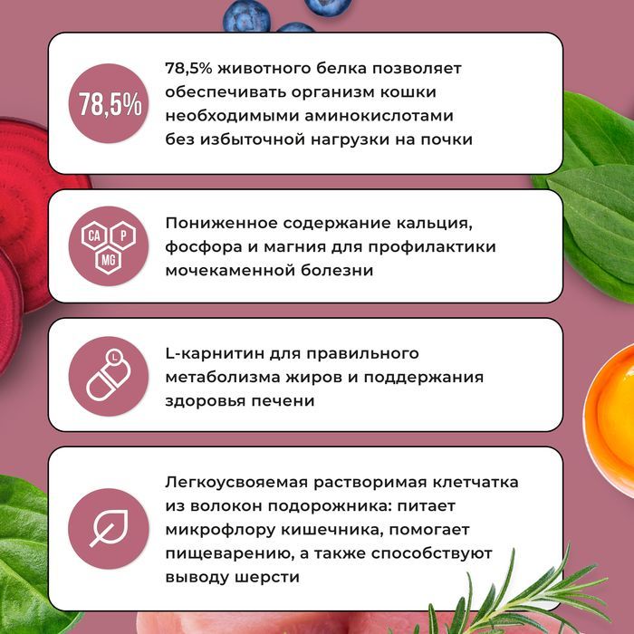 Bowl Wow корм для стерилизованных кошек, с индейкой, курицей и добавлением свеклы