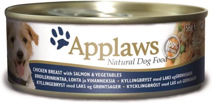 Applaws влажный корм для взрослых собак всех пород, курица, лосось и овощи
