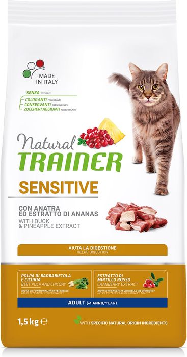 Trainer Natural корм для кошек, монобелковый для чувствительных и склонных к аллергии