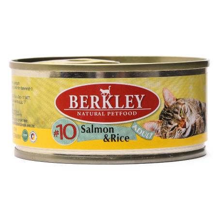 Berkley №10 влажный корм для кошек с лососем и рисом