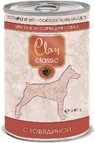 Clan Classic влажный корм для взрослых собак всех пород, мясное ассорти с говядиной