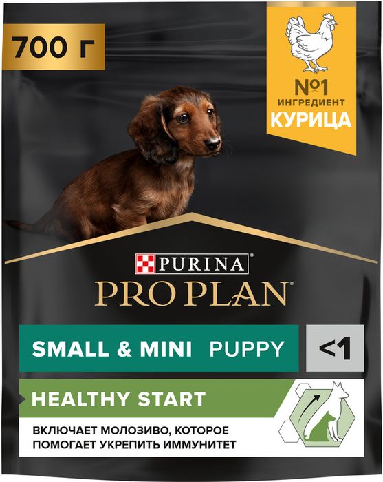 Сухой корм Pro Plan® Healthy Start для щенков мелких и карликовых пород, с высоким содержанием курицы