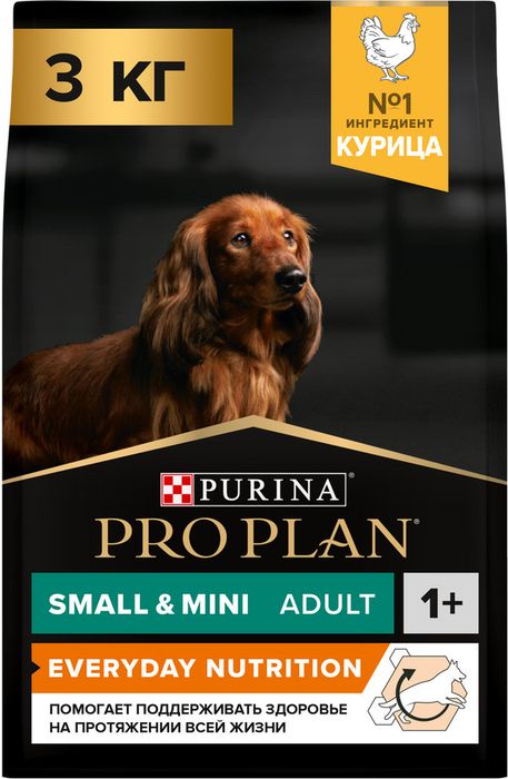 Сухой корм Pro Plan® Everyday Nutrition для взрослых собак мелких и карликовых пород, с высоким содержанием курицы