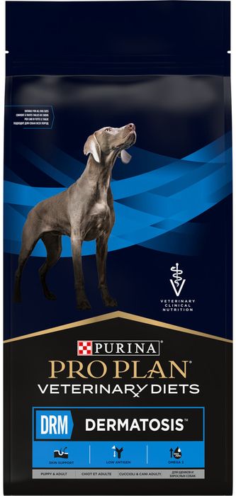 Сухой корм для щенков и взрослых собак диетический Pro Plan® Veterinary Diets для поддержания здоровья кожи при дерматозах и выпадении шерсти, Пакет