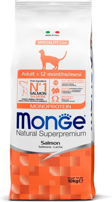 Monge Cat сухой корм для взрослых кошек всех пород, лосось