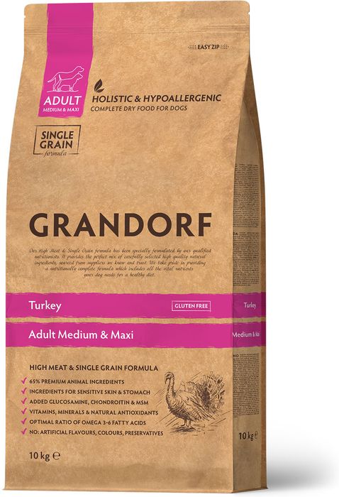 Grandorf корм для собак средних и крупных пород, с индейкой