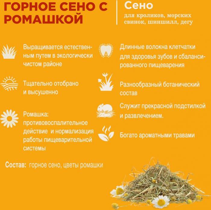 Little One горное сено с ромашкой