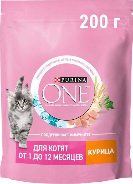 Сухой корм Purina ONE® полнорационный для котят, с высоким содержанием курицы