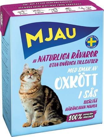 Mjau влажный корм для кошек мясные кусочки в соусе с говядиной
