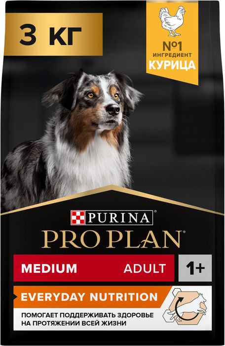 Сухой корм Pro Plan® Everyday Nutrition для взрослых собак средних пород, с высоким содержанием курицы